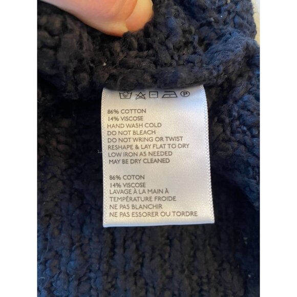 Kimchi Blue Womens Medium Black Textured Knit Sweater Cotton Viscose - Picture 4 of 10